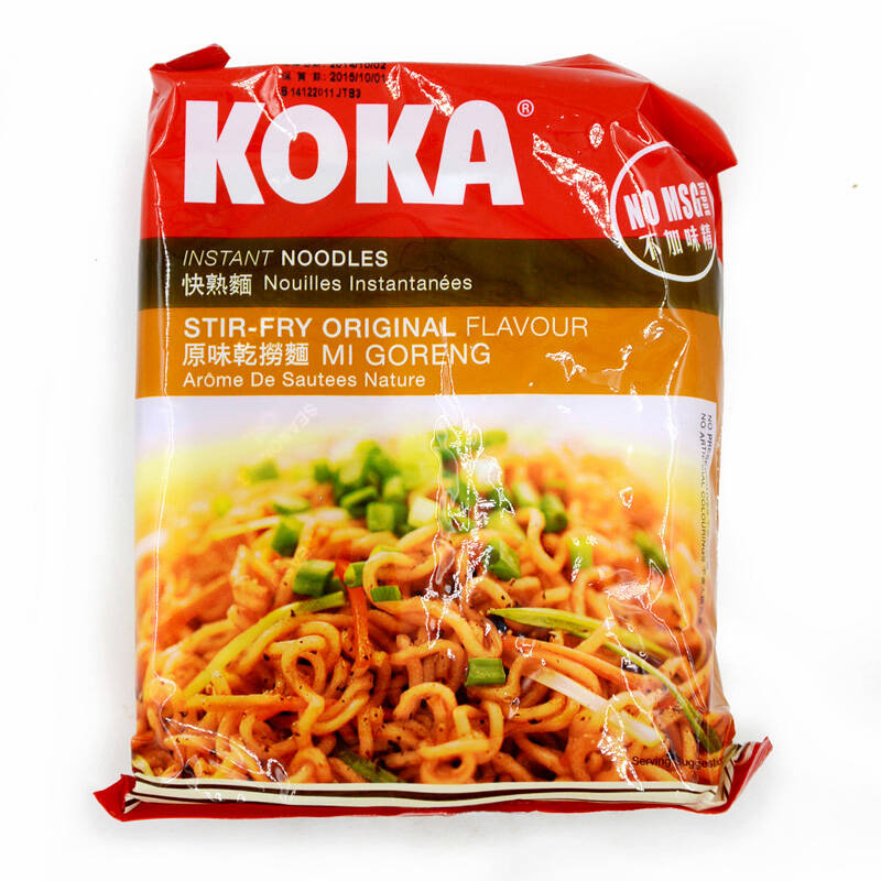koka可口方便面速食面6种口味方便面85g 原味干捞面