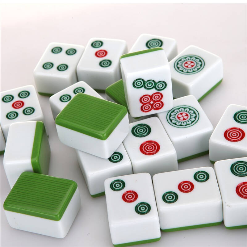 丰乐家用麻将台湾竹丝加厚麻将 一等品38mm墨绿色