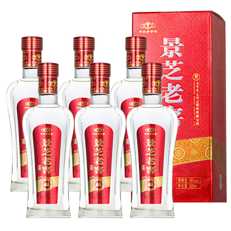 景芝白酒老窖46度500ml 浓香型 整箱装