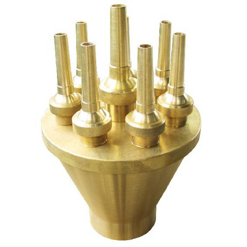 晶润1寸dn25全铜可调中心直上喷头