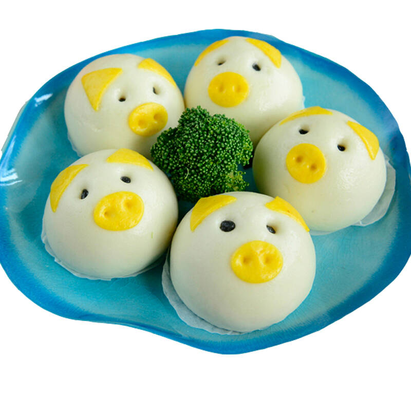 兴客坊猪猪包奶黄包小猪包子360gx3袋包邮