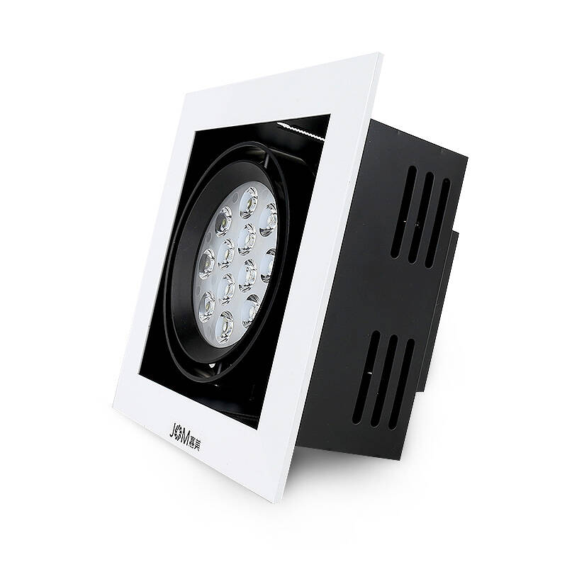 特价嘉美照明全套led射灯格栅射灯单头双头三头铝材豆胆灯4w银色5个