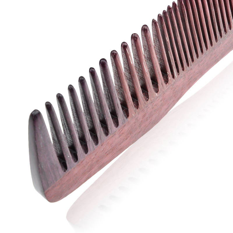 虞美人紫芯苏木梳子 宽齿密齿二合一