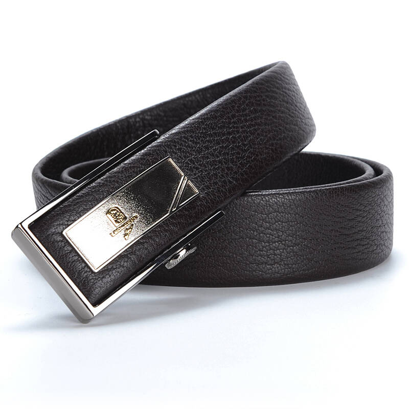 利奥纳多leonardo男士皮带真皮头层牛皮商务休闲时尚自动扣暗扣腰带