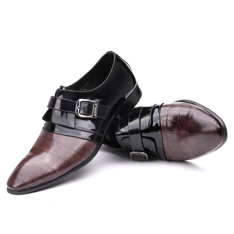 apple苹果男鞋 套脚商务休闲鞋男鞋 黑色 42