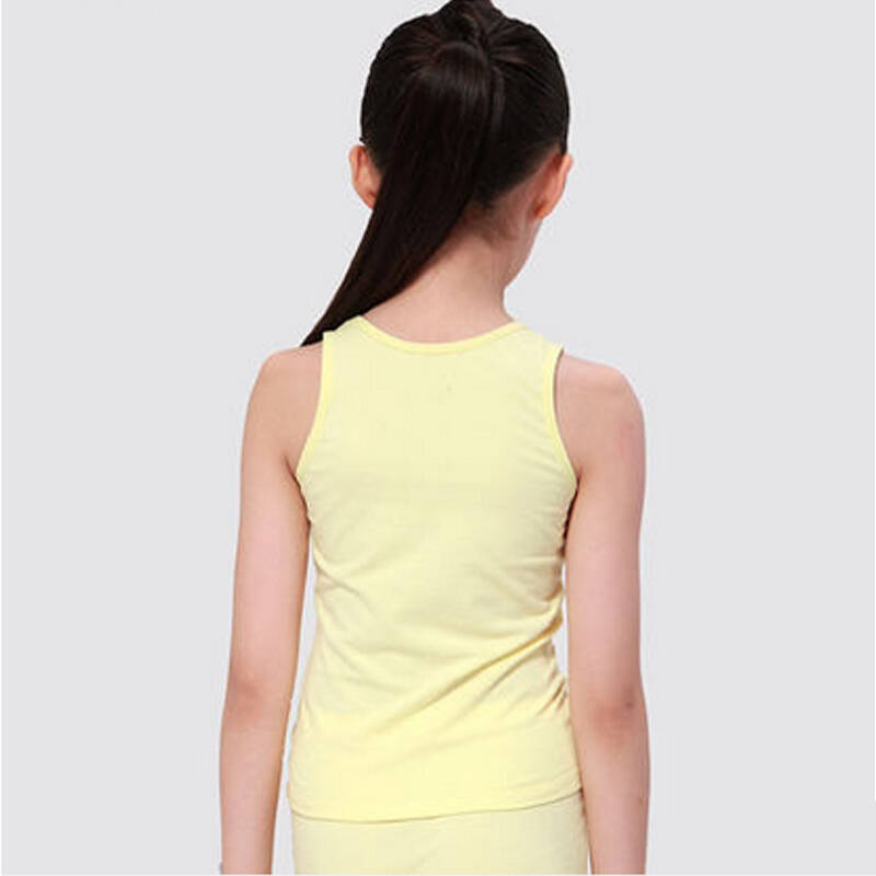 n购童装 儿童背心纯棉 打底女童宽肩带背心 家居背心 发育期女生学生