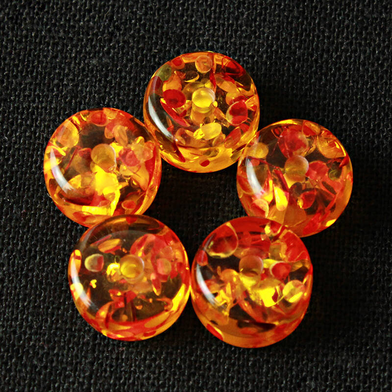 佑善阁 优化蜜蜡琥珀色藏式桶珠鼓珠隔片手串隔珠金刚diy佛珠配件 2号