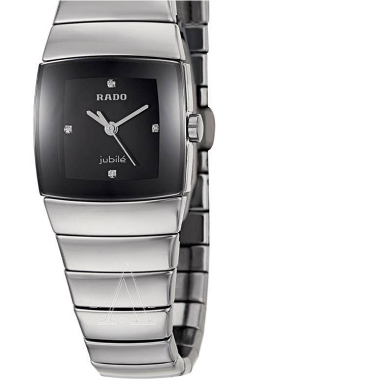 雷达(rado)银色陶瓷sintra银钻系列r13780702女士手表