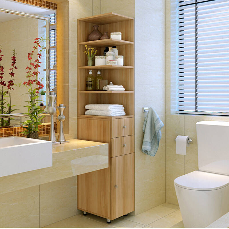 欧玥 浴室边柜卫生间柜 角柜收纳柜储物柜带门马桶边柜 浅胡桃 20*40*