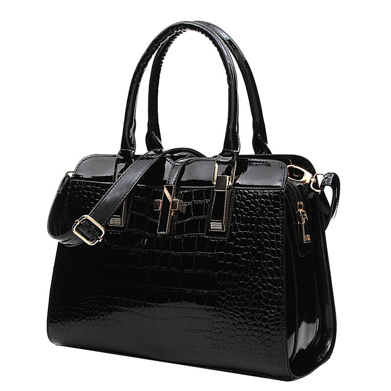 手提包女斜跨包休闲包手拎包医生包漆皮女包杀手包通勤包女士包包 xl