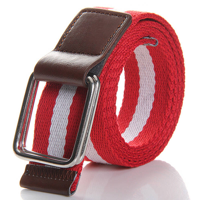 宾格赛 个性情侣帆布腰带 男士帆布皮带 双扣情侣彩色腰带 一号色