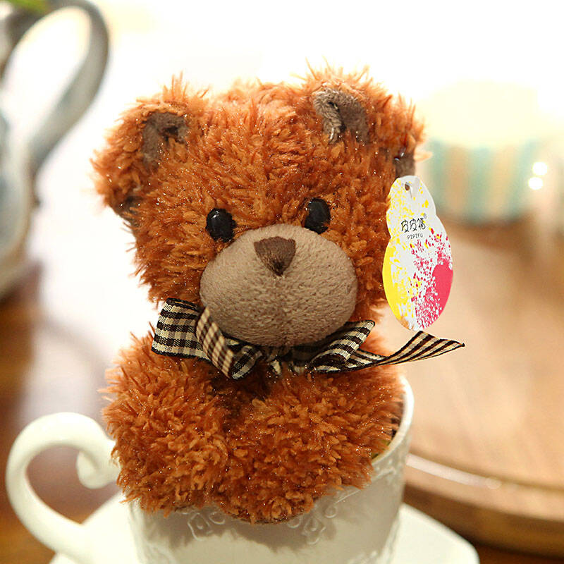 皮皮福 正版哥伦比亚咖啡熊coffeebear毛绒玩具泰迪熊小熊生日礼物