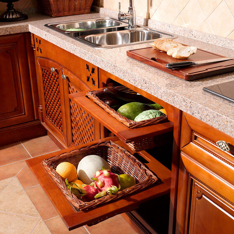 欧睿橱柜 整体橱柜 南美樱桃木实木整体厨房 石英石台面 定金