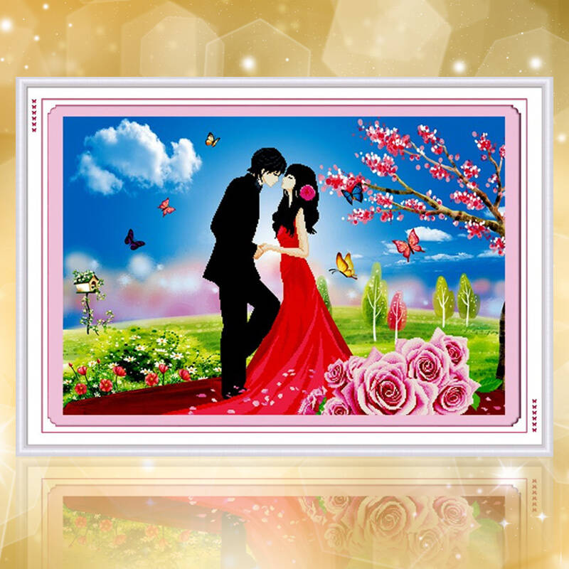 欧奈雅 5d钻石画圆钻幸福约定珍爱一生结婚爱情人物十字绣贴钻画系列
