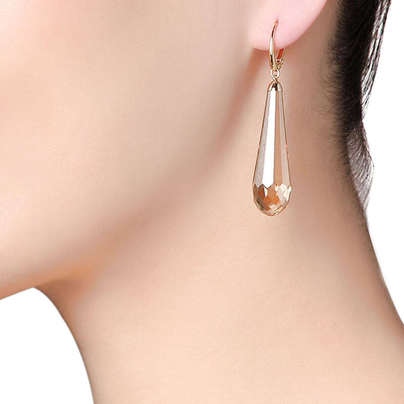 施华洛世奇(swarovski)水晶金色魅影镀金色穿孔水晶耳环5012481