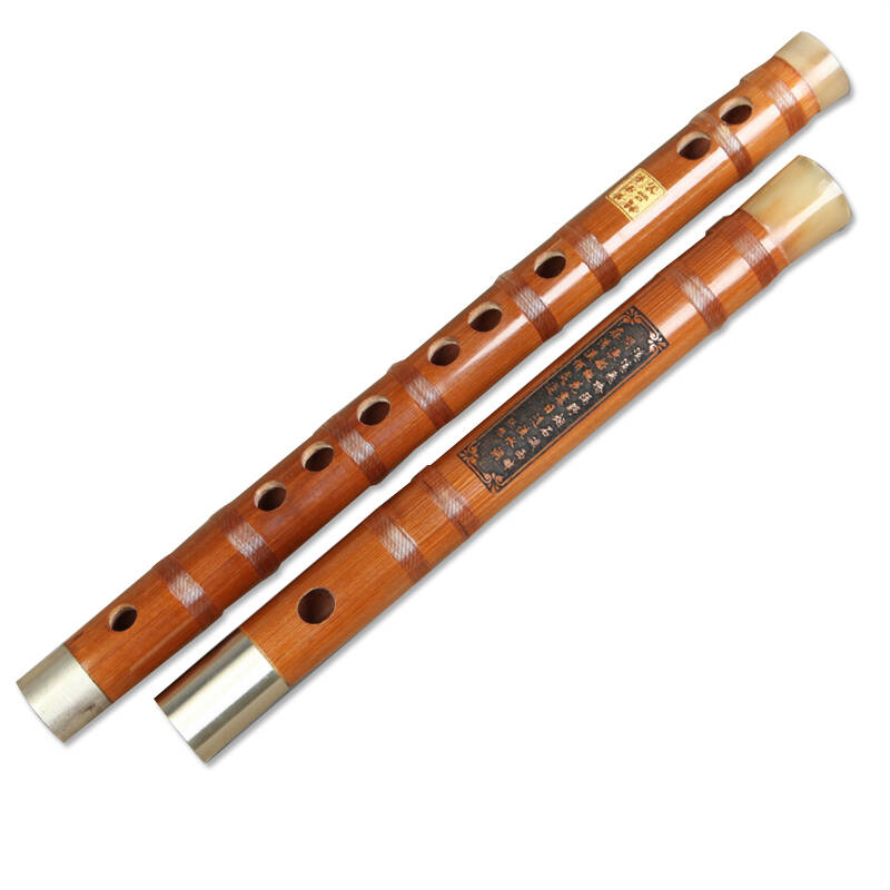 黄卫东精品笛子 竹韵乐器 舞台级演奏竹笛 双插白铜横笛 c调