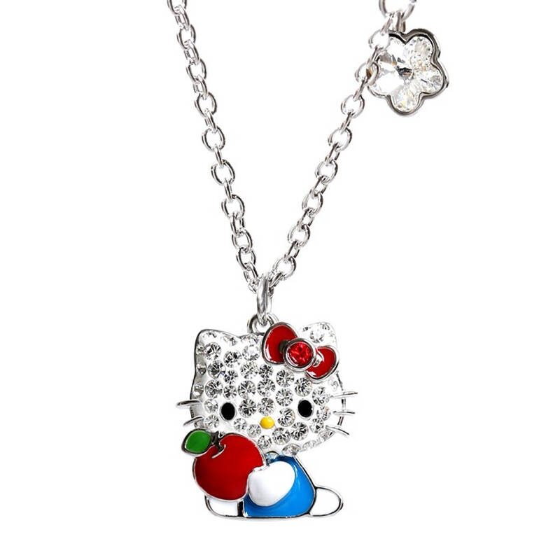 swarovski 施华洛世奇 hello kitty red apple kt猫项链 5075268 京东