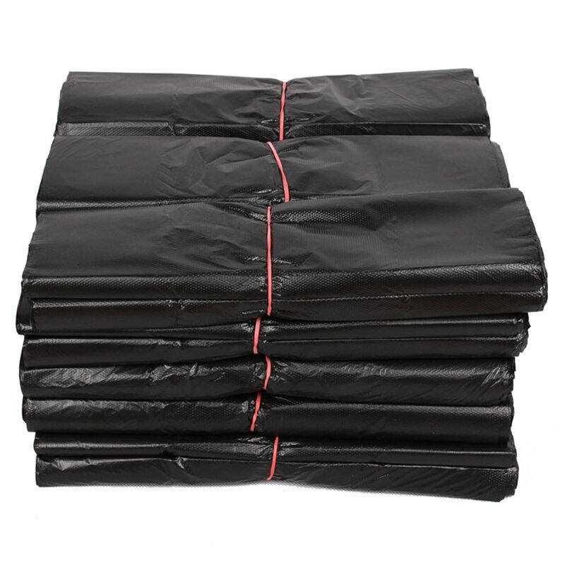 加厚平口垃圾袋白黄黑45*50 50*60厘米家用垃圾袋 45*50黑色