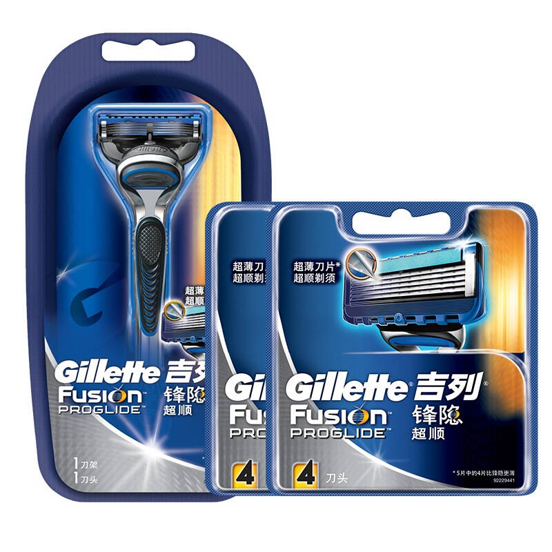 吉列剃须刀锋隐超顺一年装(1刀架 8刀头) 京东自营