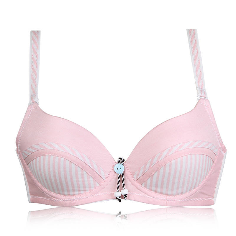 怡兰芬品牌少女内衣纯棉学生文胸新款聚拢b杯调整型胸罩薄款大码 粉红