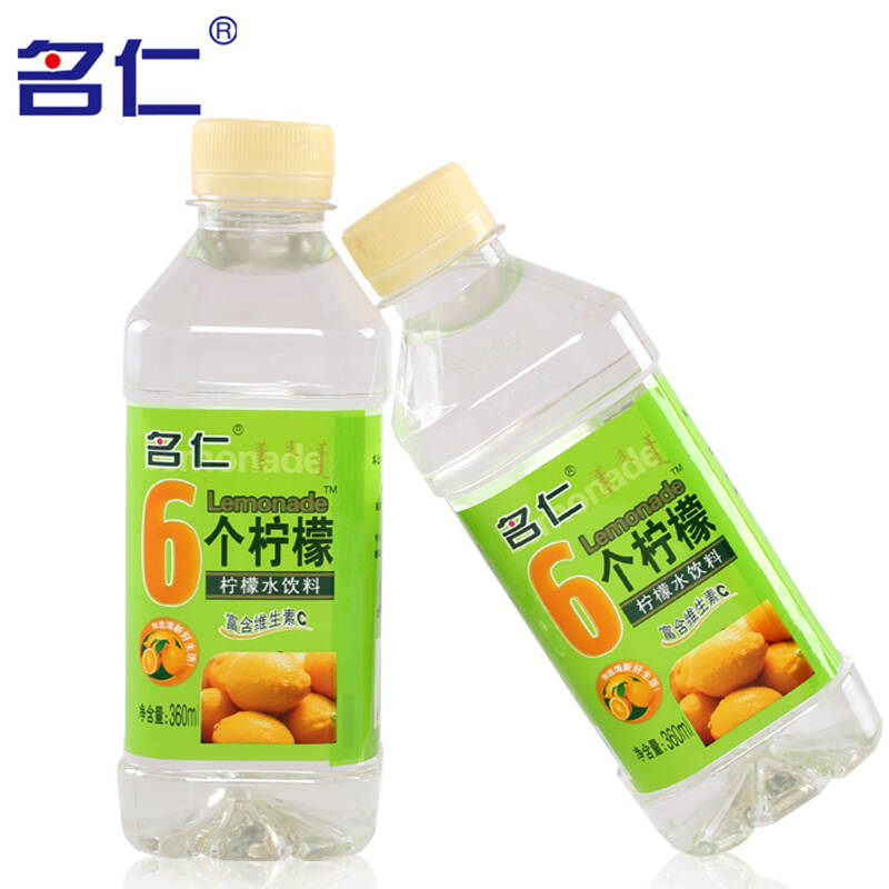 名仁苏打水 6个柠檬汁水果味饮料360ml