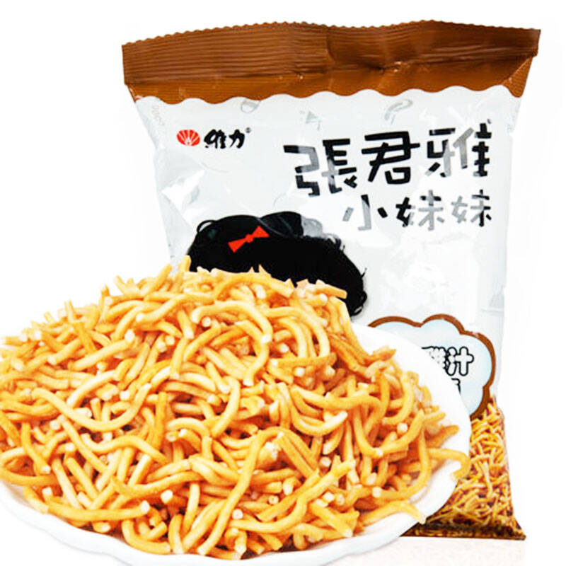 中国台湾进口零食品休闲小吃 张君雅系列捏碎面碳烤鸡汁点心面100g