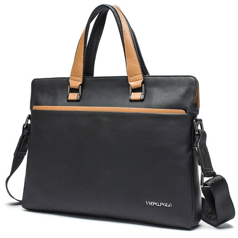 维多利保罗(victorypolo)男包 时尚真皮邮差手提包 斜挎男包单肩包