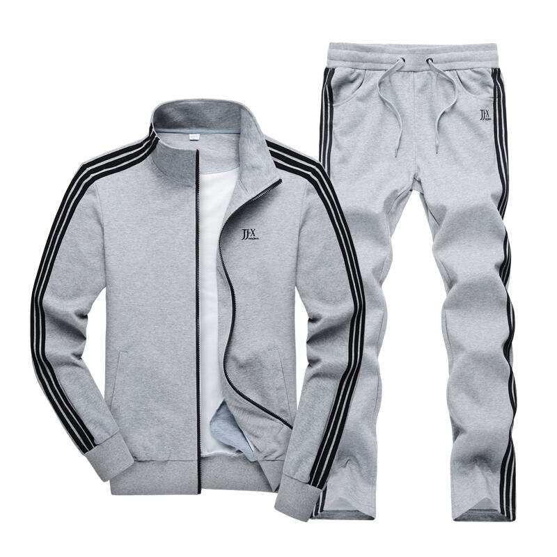 2015 jjx春秋款男士立领棉质运动套装 男装纯棉运动服 时尚休闲跑步