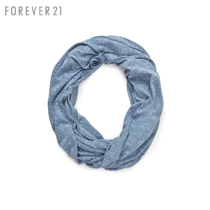 forever21 舒适细针织围脖围巾 牛仔蓝 one size