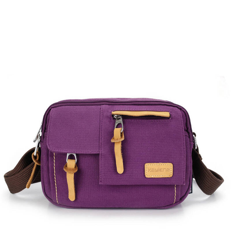 帆布包女士包包韩版单肩斜挎包潮流百搭小包k1986 紫色