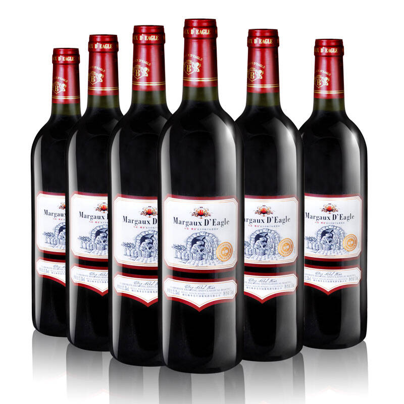 玛歌·鹰贵红酒 美乐珍酿干红葡萄酒12.5° 750ml*6 (6瓶套装)