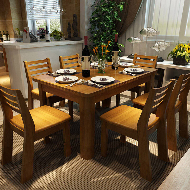 现代中式家具 欧式饭桌椅组合 方桌餐台 地中海风情 一桌8椅