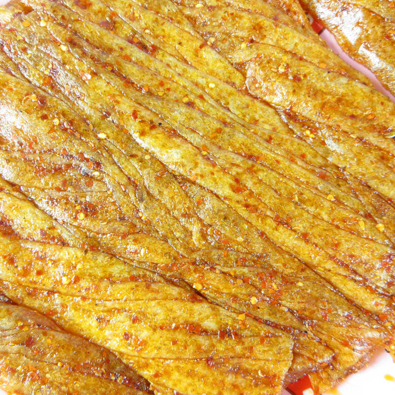 湖南特产麻辣零食素食系列豆腐面筋辣条馋大嘴巴原味素板筋30g 30g*25