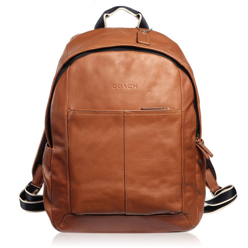 coach 蔻驰 男款姜黄色真皮双肩背包旅行包 f70747 sv/sd 自营