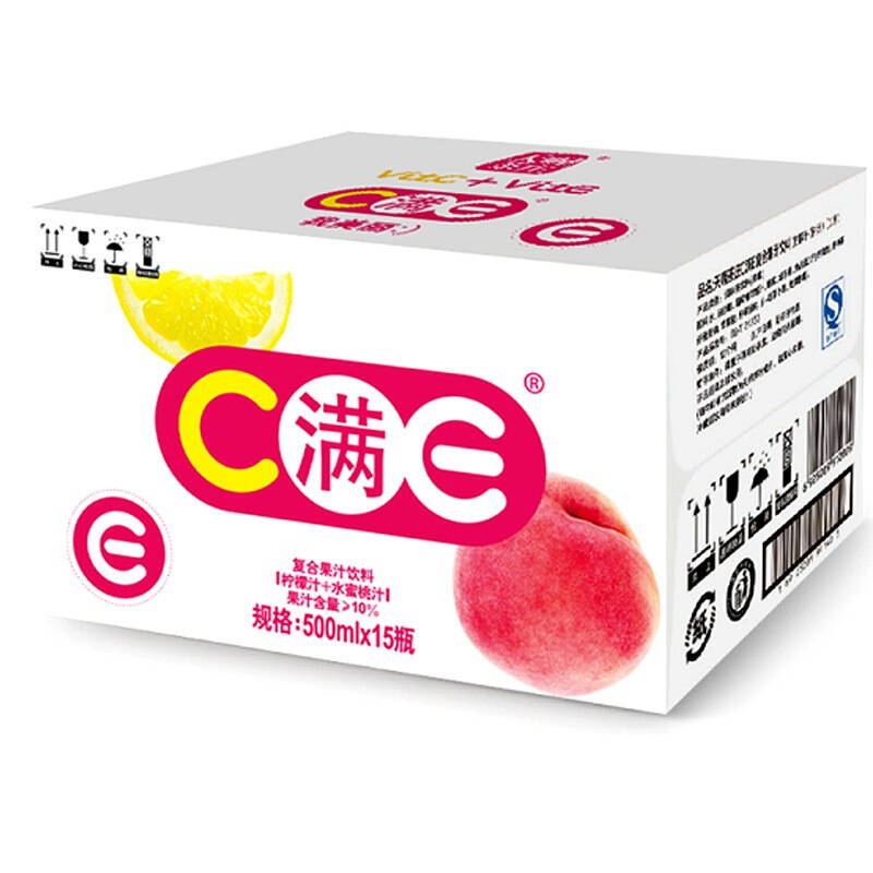 天喔茶庄 c满e(柠檬汁 水蜜桃汁)500ml*15整箱装