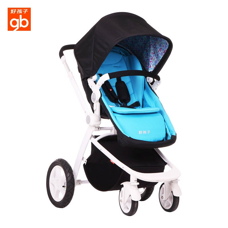 【京东超市】好孩子(goodbaby)欧洲豪华版婴儿推车gb08-w-l445bh 蓝色