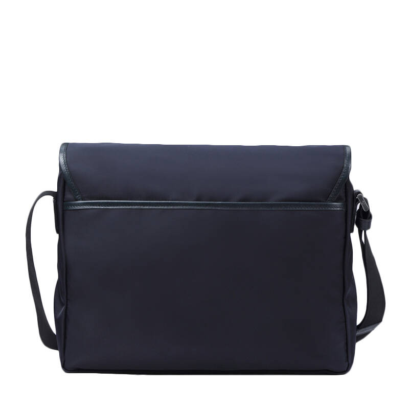 皮尔卡丹(pierre cardin)男包 横款拼接潮流男士单肩包邮差包 时尚