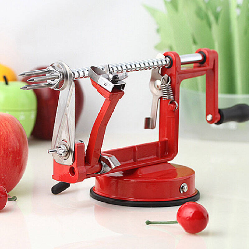 普润 三合一削皮机水果削皮器 多功能去皮去核切片苹果削皮机水果削皮