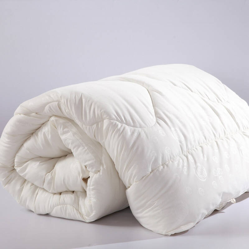 水星家纺 奥斯丁玫瑰加厚四孔冬被 白色被芯 双人被子200*230cm