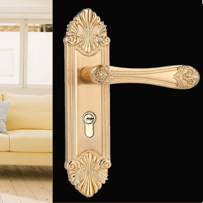 雨花泽(yuhuaze)欧式宫廷室内房门锁 双舌锁体实木门锁具 不分左右开