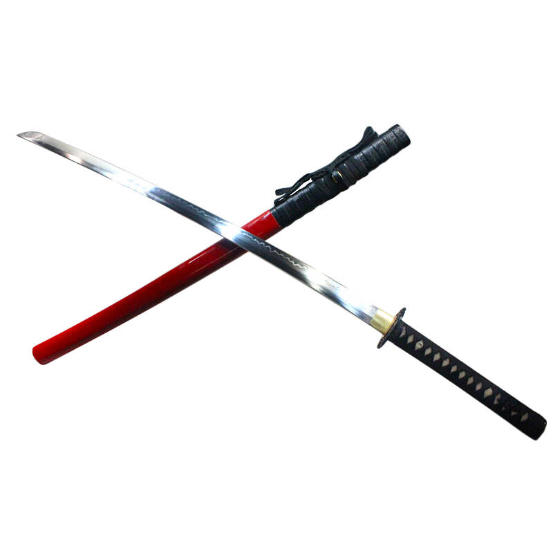 龙泉宝剑 村正大号花铁武士刀 t10钢覆土烧刃手工14道研磨 镇宅辟邪