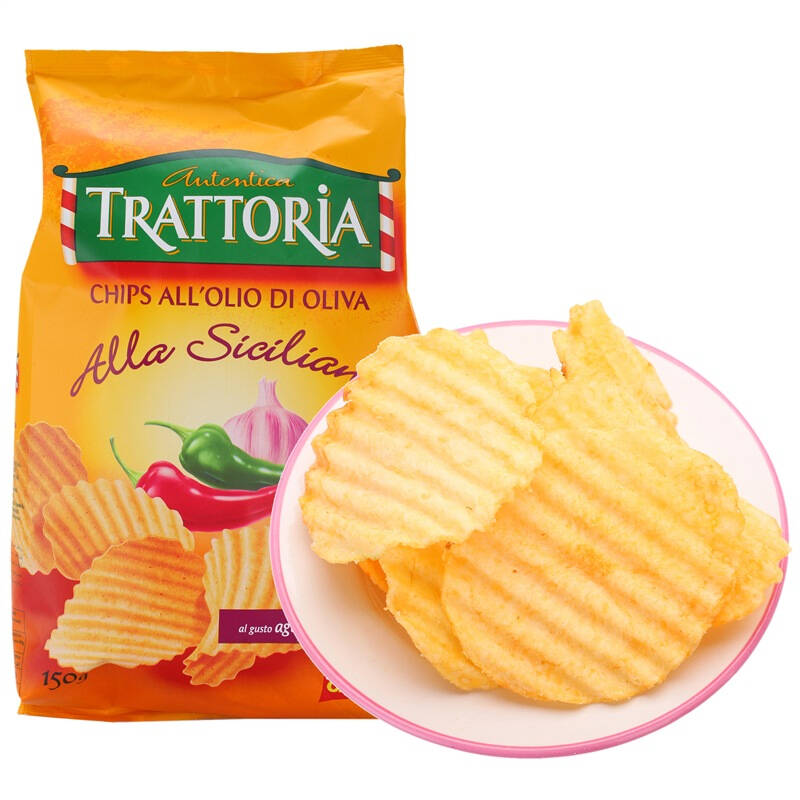 意大利进口 san carlo 圣卡罗西西里风味薯片150g