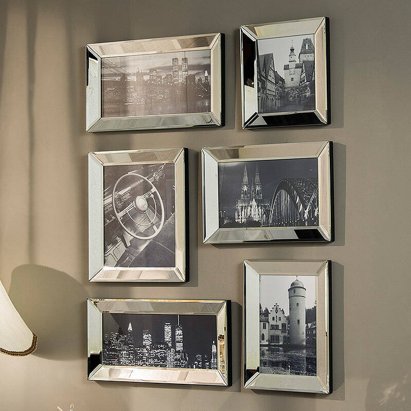 释梦园 镜面画框 时尚创意照片墙组合 镜面相框墙 相框 画框 照片墙