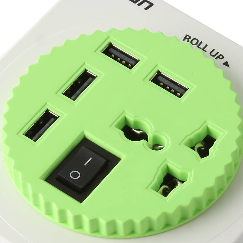 ilexan 智能数码手机平板通用型扩展插座转换器旅行排插插头伸缩2米线