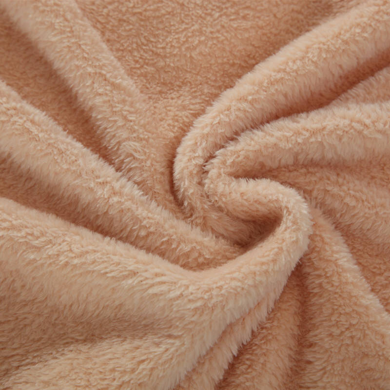 依蔓草家纺 加厚法莱绒法兰绒升级纯色素色毛毯 驼色 100*150cm午睡毯