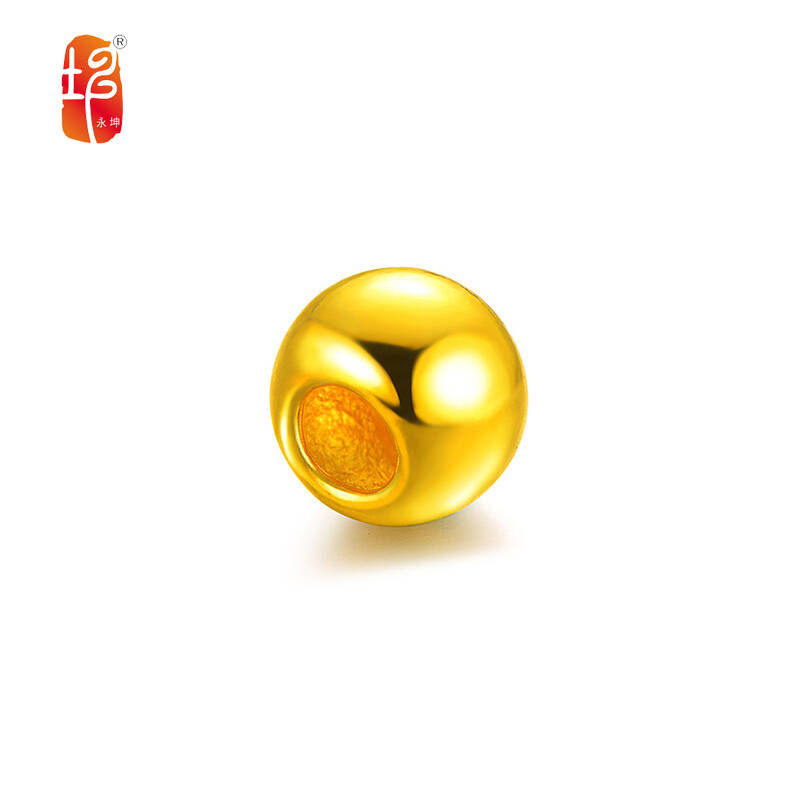 永坤黄金路路通999千足金圆形光面转运珠编织黄金手链 加量不加价 单