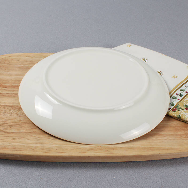 丝贝美瓷(seabird)纯白骨瓷西餐盘牛排盘菜盘子月光盘浅盘小食碟点心