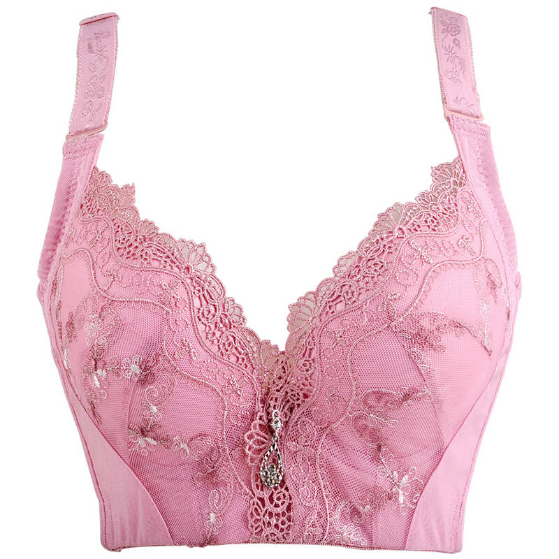 具品嘉 六排扣调整型文胸 加宽 聚拢收副乳内衣女 本命年蕾丝纯棉吸汗