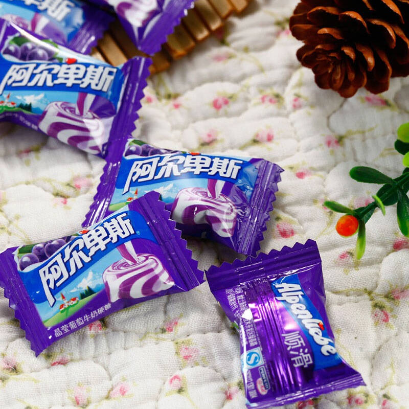 阿尔卑斯 晶莹葡萄牛奶硬糖 150g(新老包装随机发售)
