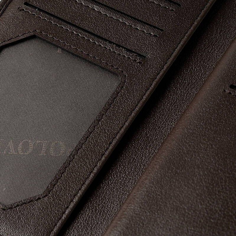 保罗威特(polo villae)男士钱包 商务时尚斜条纹经典款真皮票夹 男士